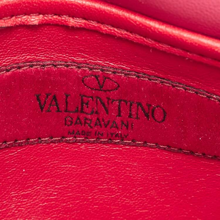 Pre Owned Valentino Pink Quilted Leather Small Rockstud Spike Chain Bag