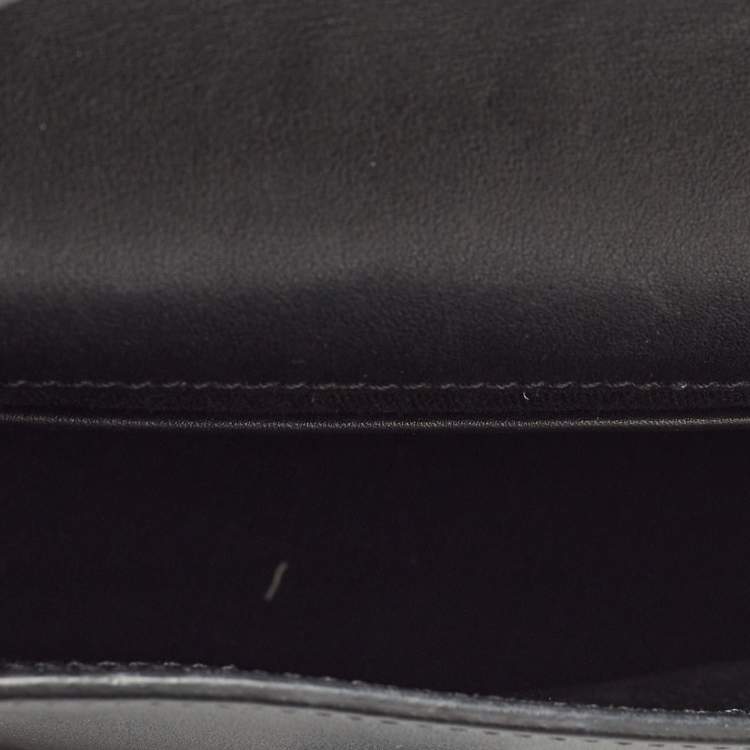Pre Owned Valentino Black Leather Rockstud Flap Crossbody Bag