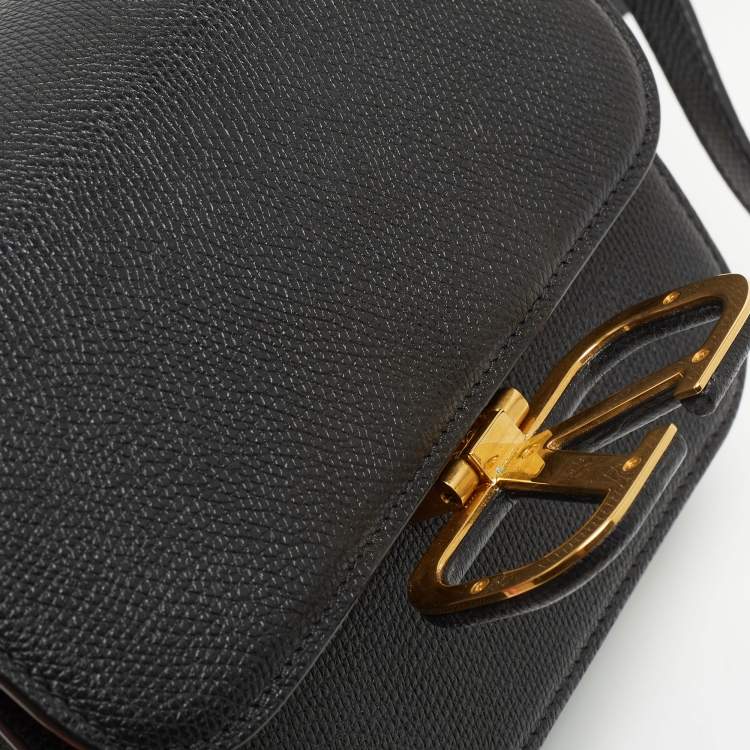Pre Owned Valentino Black Leather Small VSling Shoulder Bag