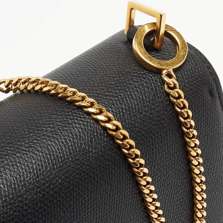 Pre Owned Valentino Black Leather Small VSling Shoulder Bag