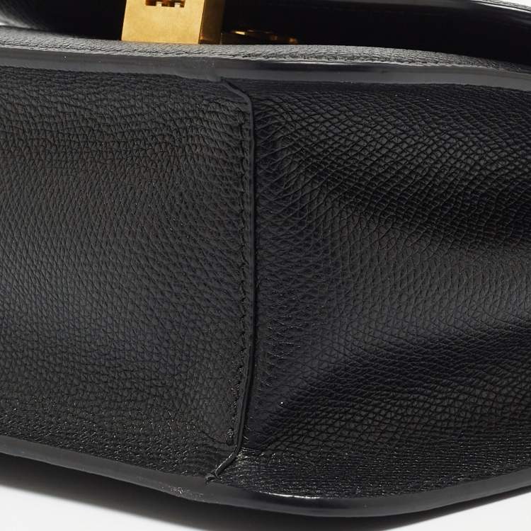 Pre Owned Valentino Black Leather Small VSling Shoulder Bag