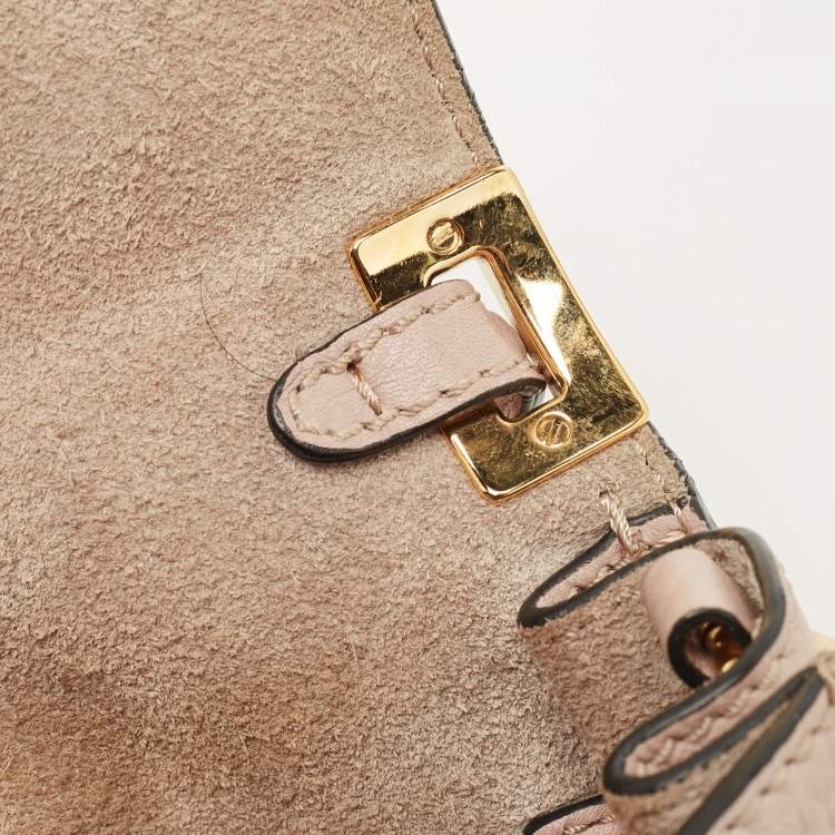 Pre Owned Valentino Beige Leather My Rockstud Top Handle Bag