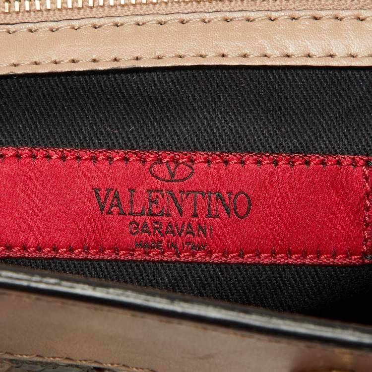 Pre Owned Valentino Beige Python and Leather Aphrodite Bow Bag
