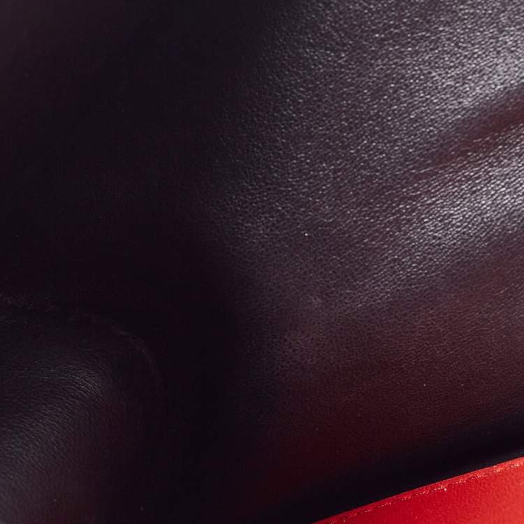 Pre Owned Valentino Red Leather Small VSling Shoulder Bag