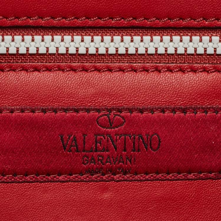 Pre Owned Valentino White Leather Rockstud Spike Belt Bag
