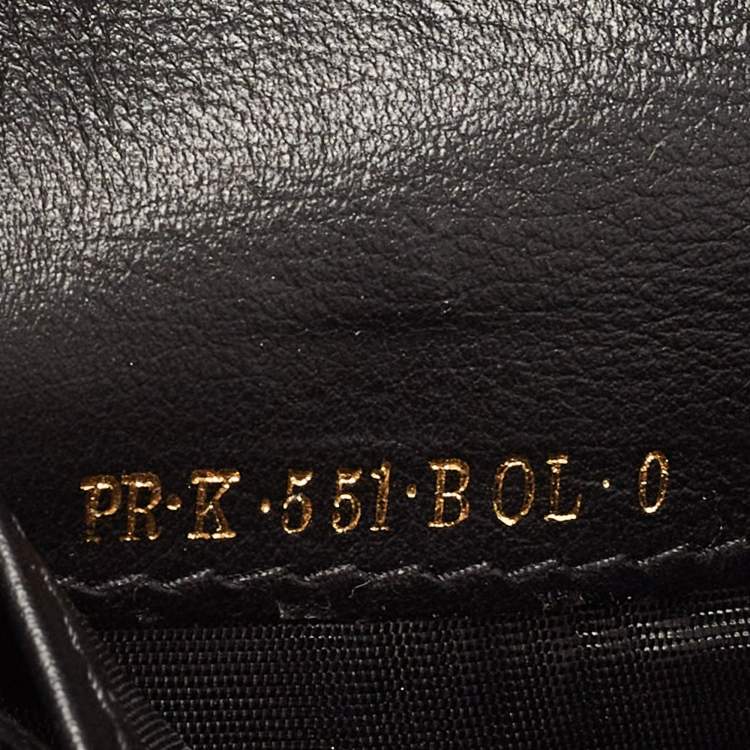 Pre Owned Valentino Black Leather Rockstud Wallet on Chain