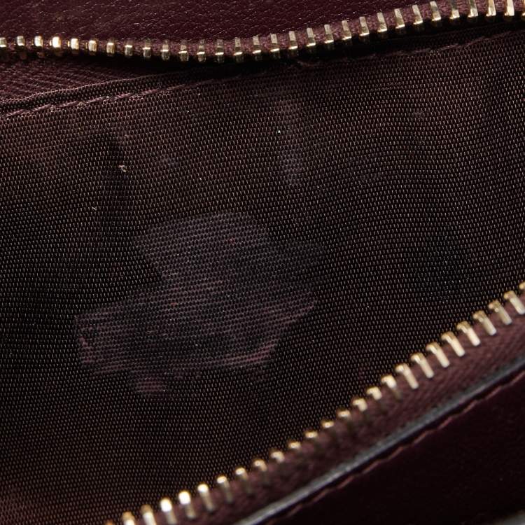 Pre Owned Valentino Dark Purple Leather Rockstud Phone Case Chain Bag