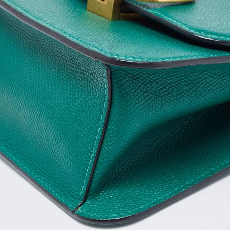 Pre Owned Valentino Green Leather VSling Shoulder Bag
