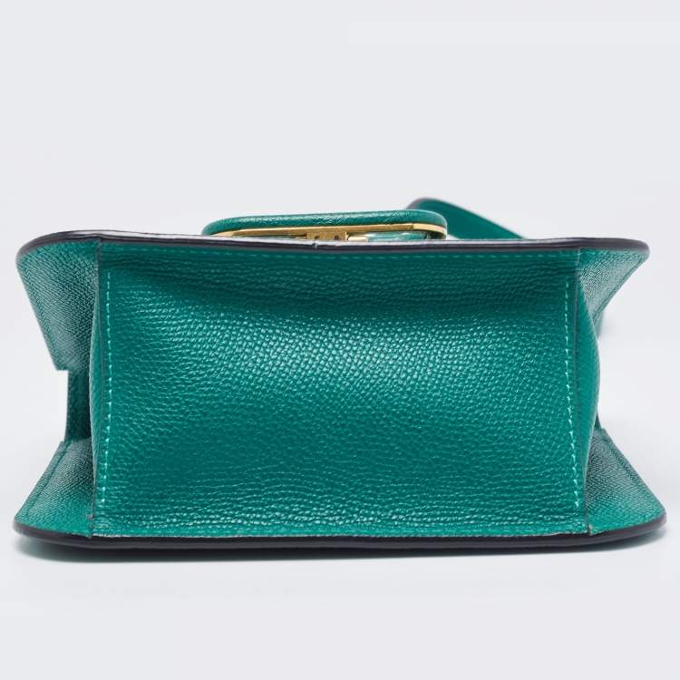 Pre Owned Valentino Green Leather VSling Shoulder Bag