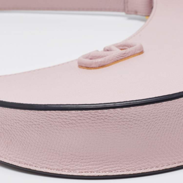 Pre Owned Valentino Pink Leather Mini VLogo Hobo