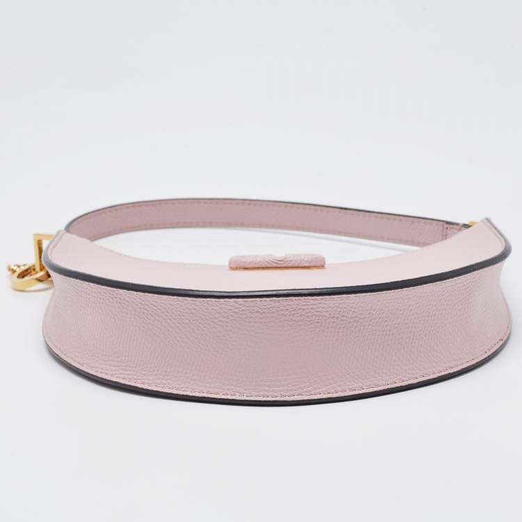 Pre Owned Valentino Pink Leather Mini VLogo Hobo