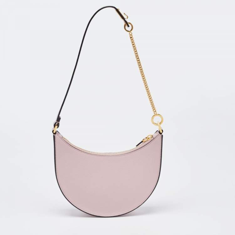 Pre Owned Valentino Pink Leather Mini VLogo Hobo