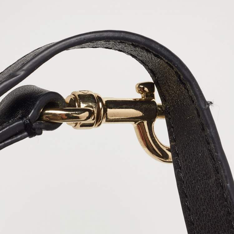Pre Owned Valentino Black Quilted Leather Medium Candystud Top Handle Bag