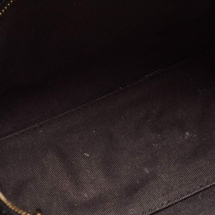 Pre Owned Valentino Black Leather Mini Rockstud Trapeze Tote