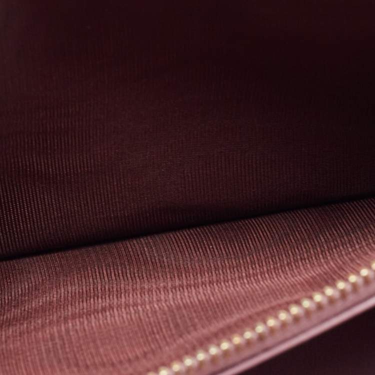 Pre Owned Valentino Purple Leather Rockstud Flap Chain Clutch