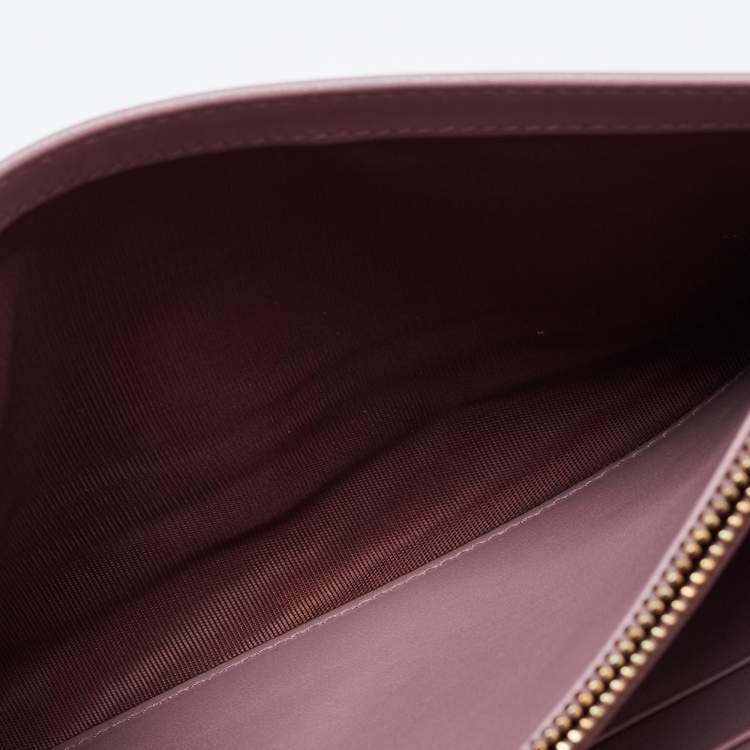 Pre Owned Valentino Purple Leather Rockstud Flap Chain Clutch