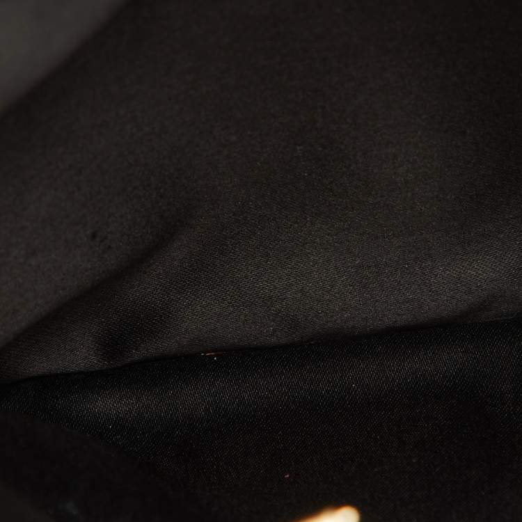 Pre Owned Valentino Black Leather Wristlet Clutch