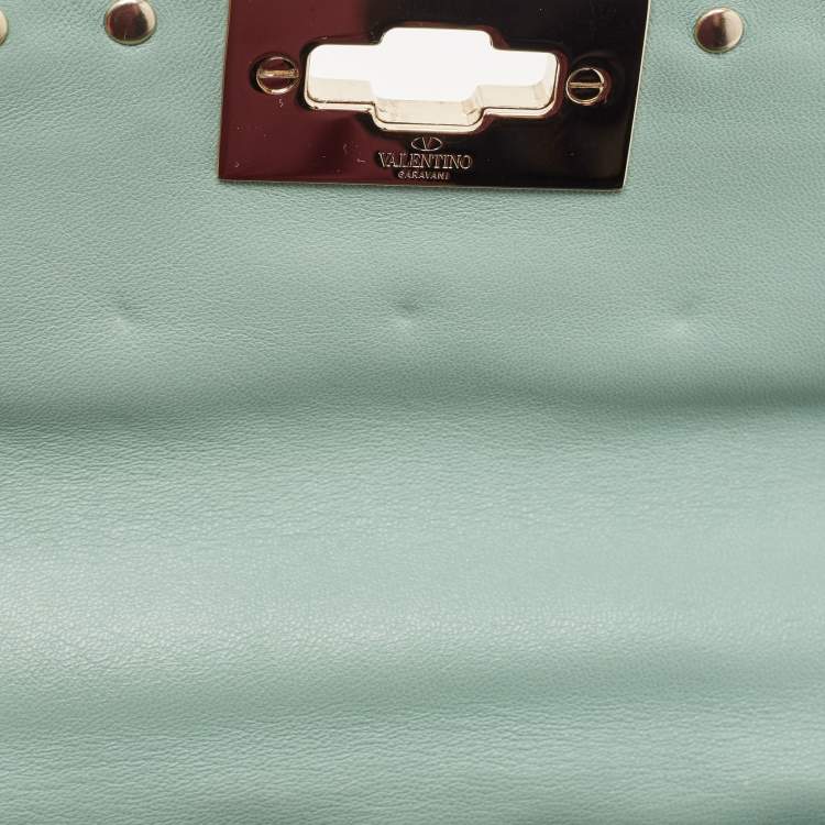 Pre Owned Valentino Multicolor Quilted Leather Small Rockstud Spike Chain Shoulder Bag