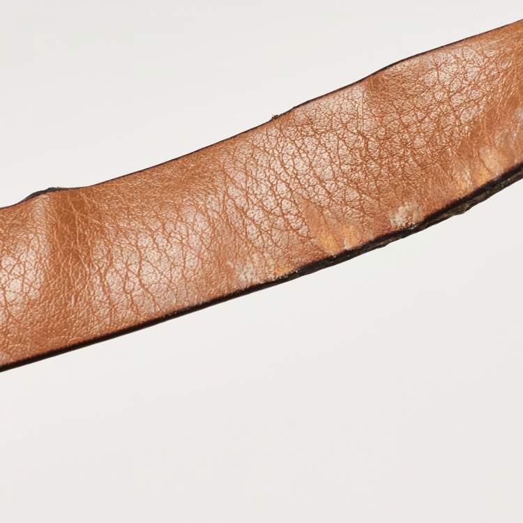 Pre Owned Valentino Brown Pebbled Leather Fringe C-Rockee Tote