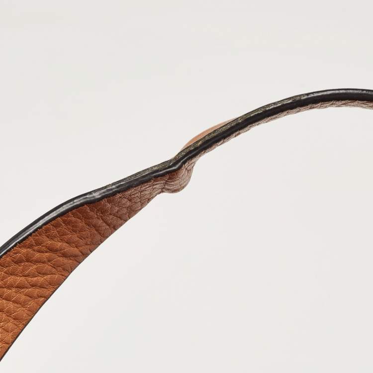 Pre Owned Valentino Brown Pebbled Leather Fringe C-Rockee Tote