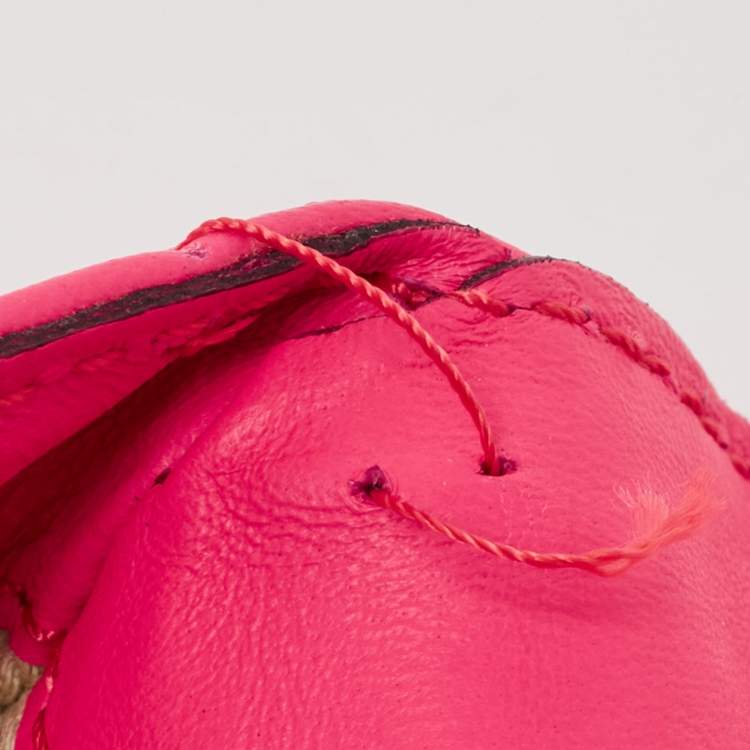 Pre Owned Valentino Pink Leather Rockstud Va Va Voom Chain Clutch