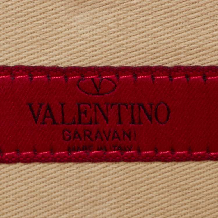 Pre Owned Valentino Pink Leather Rockstud Va Va Voom Chain Clutch