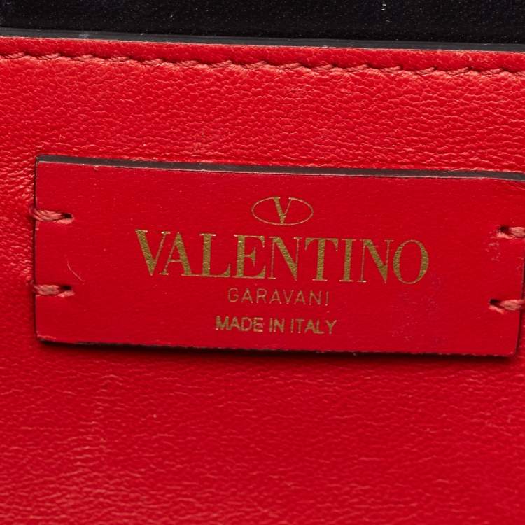 Pre Owned Valentino Burgundy Leather Small VSling Shoulder Bag
