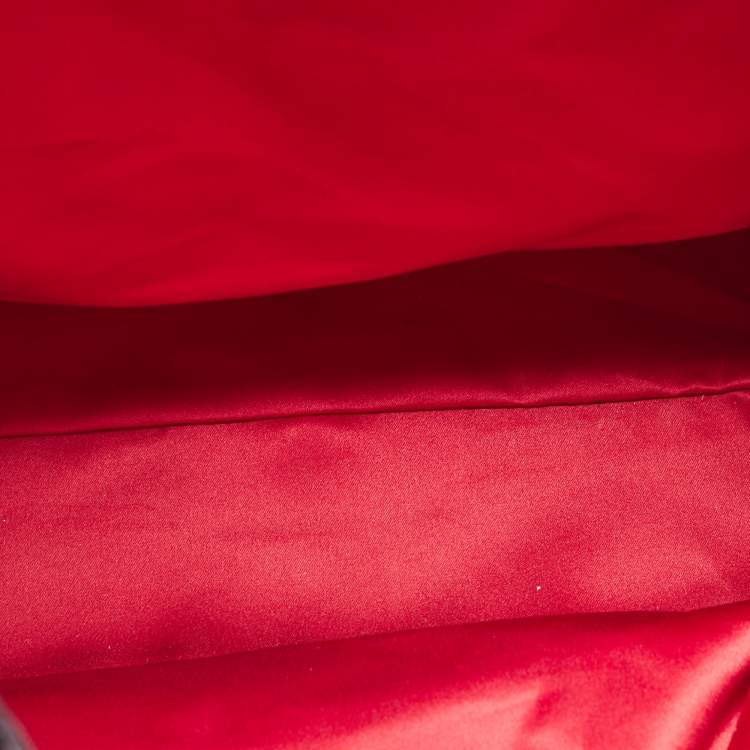 Pre Owned Valentino Multicolor Satin and Patent Leather Petale Rose Tote