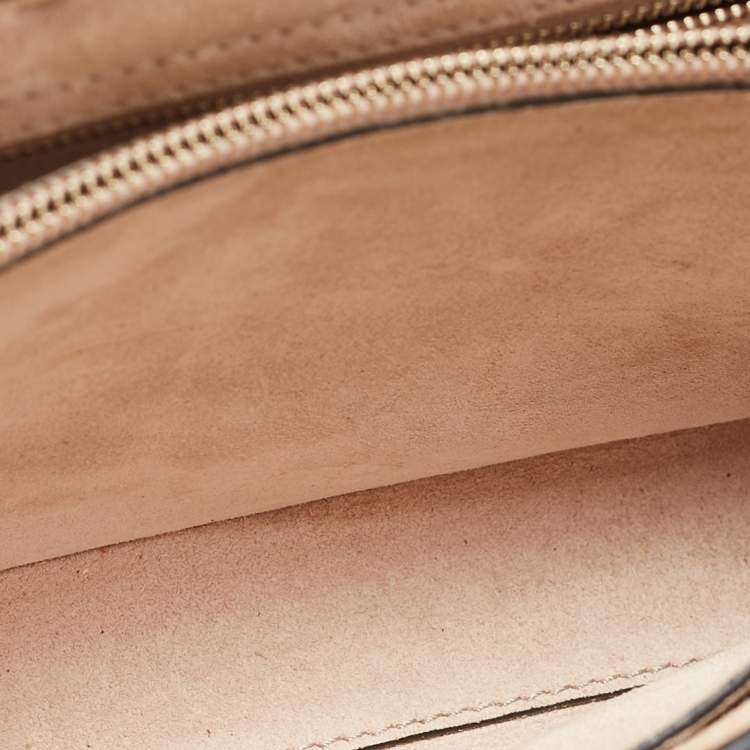Pre Owned Valentino Old Rose Leather Rockstud Top Handle Bag