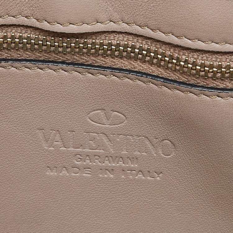 Pre Owned Valentino Pink/Transparent Leather and PVC Rockstud Clutch