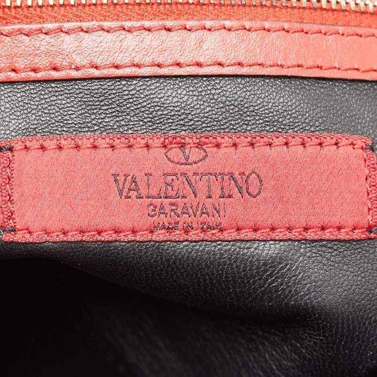 Pre Owned Valentino Tricolor Leather Medium Mime Top Handle Bag