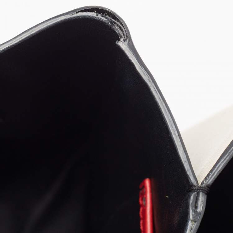 Pre Owned Valentino Tricolor Leather Medium Mime Top Handle Bag