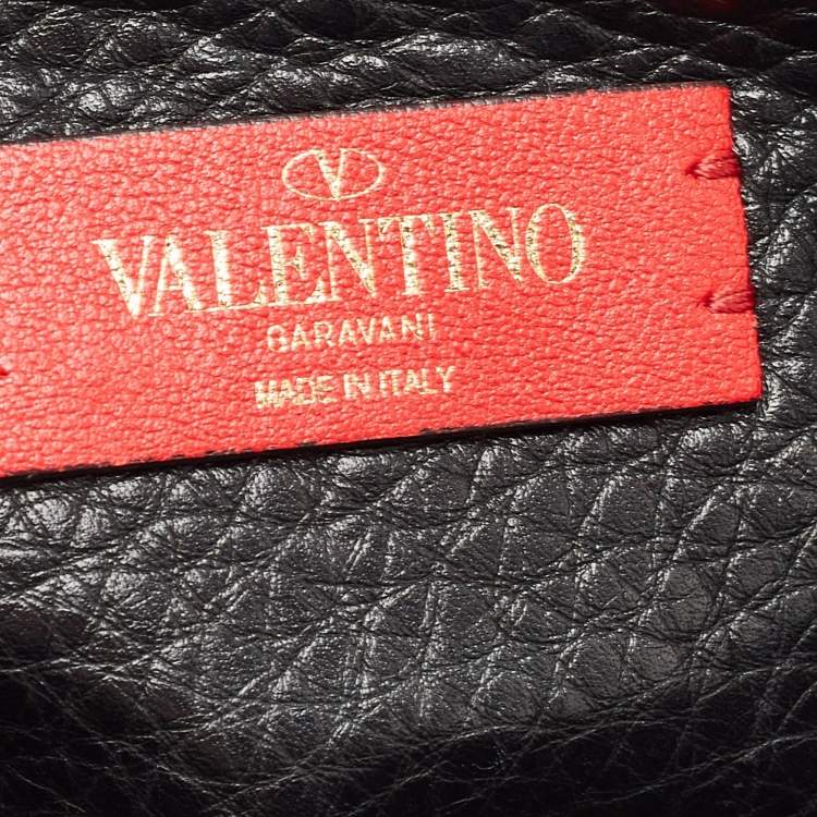 Pre Owned Valentino Black Leather Rockstud Crossbody Bag