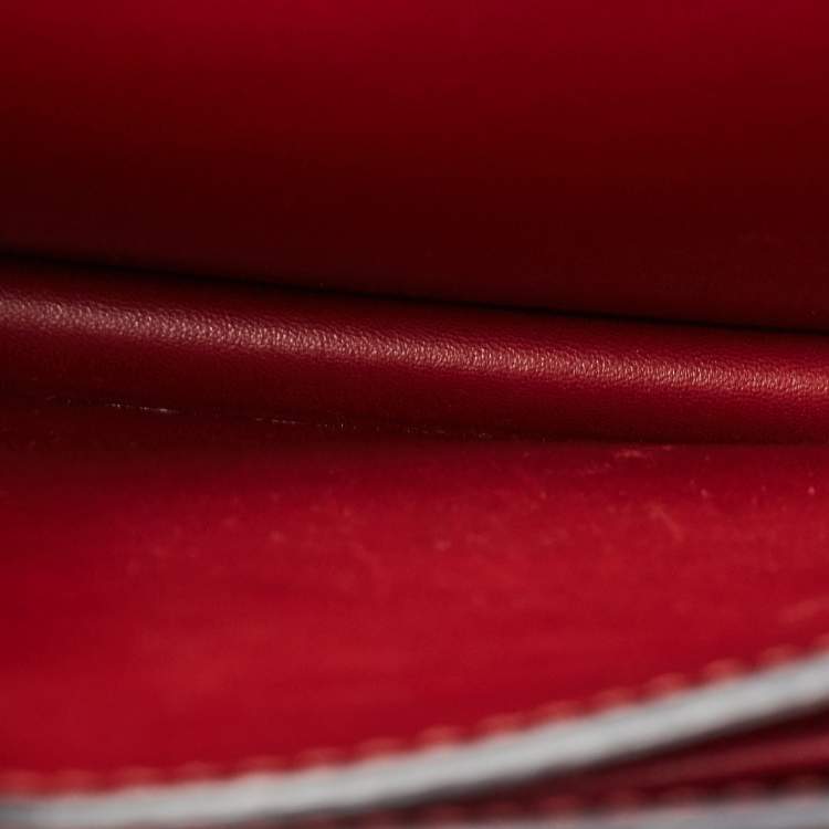 Pre Owned Valentino Red Leather Rockstud Top Handle Bag