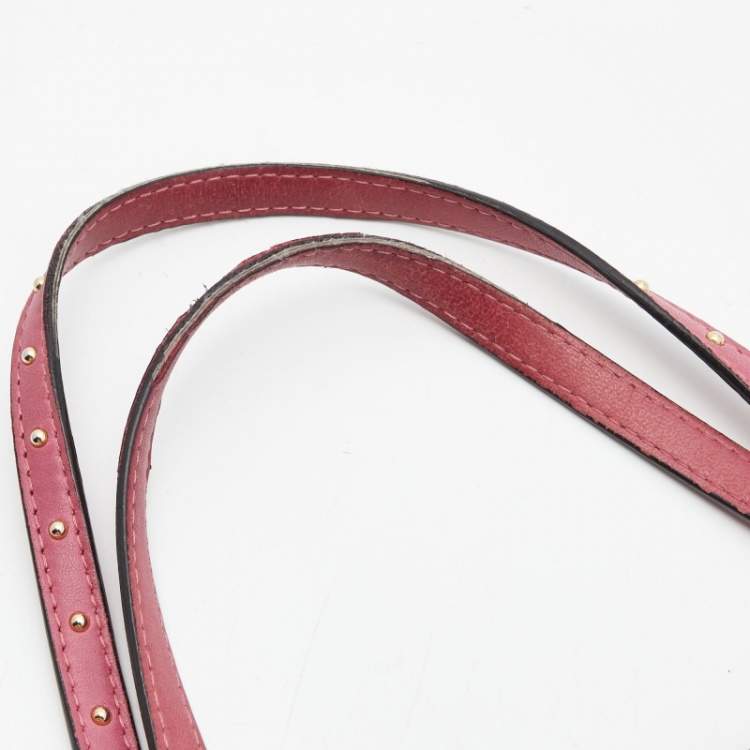 Pre Owned Valentino Pink Leather Studded Zip Tote