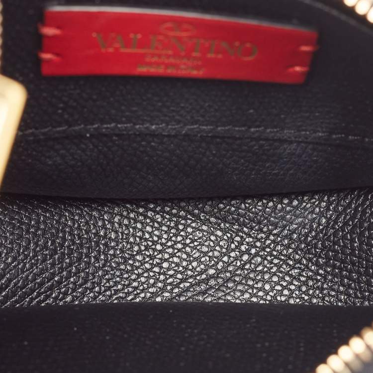 Pre Owned Valentino Black Leather Mini VLogo Hobo