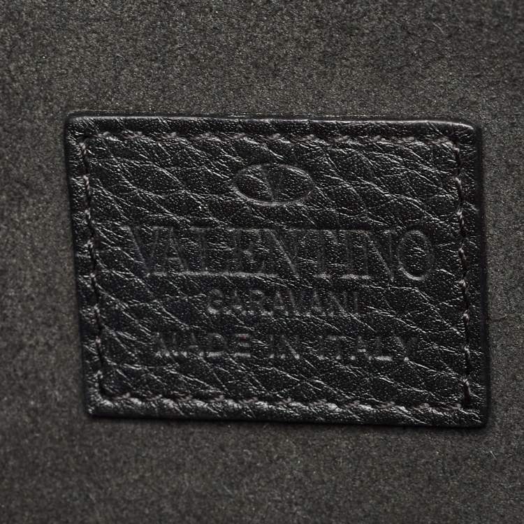 Pre Owned Valentino Black Leather Rockstud Envelope Pouch