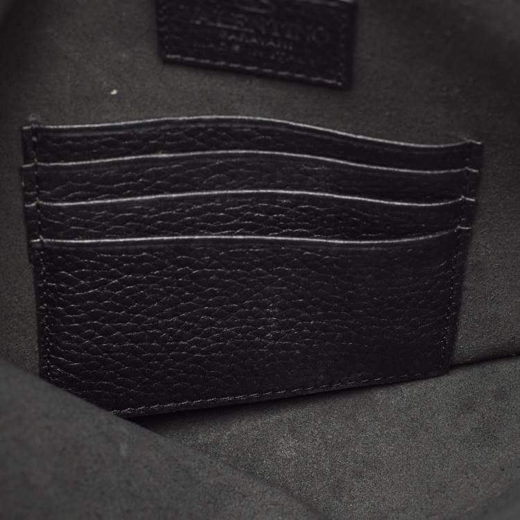 Pre Owned Valentino Black Leather Rockstud Envelope Pouch
