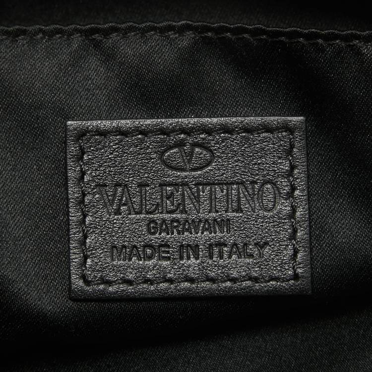Pre Owned Valentino Green Nylon Rockstud Slim Pouch