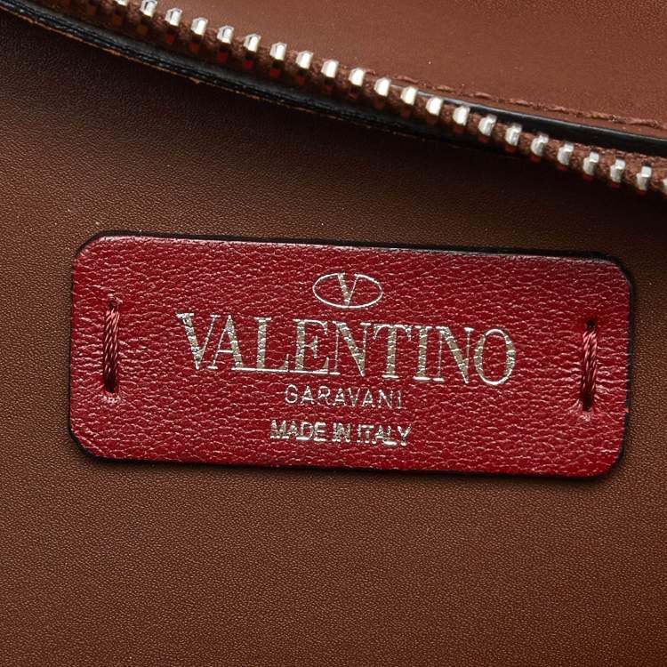 Pre Owned Valentino Brown Leather VLTN Belt Bag