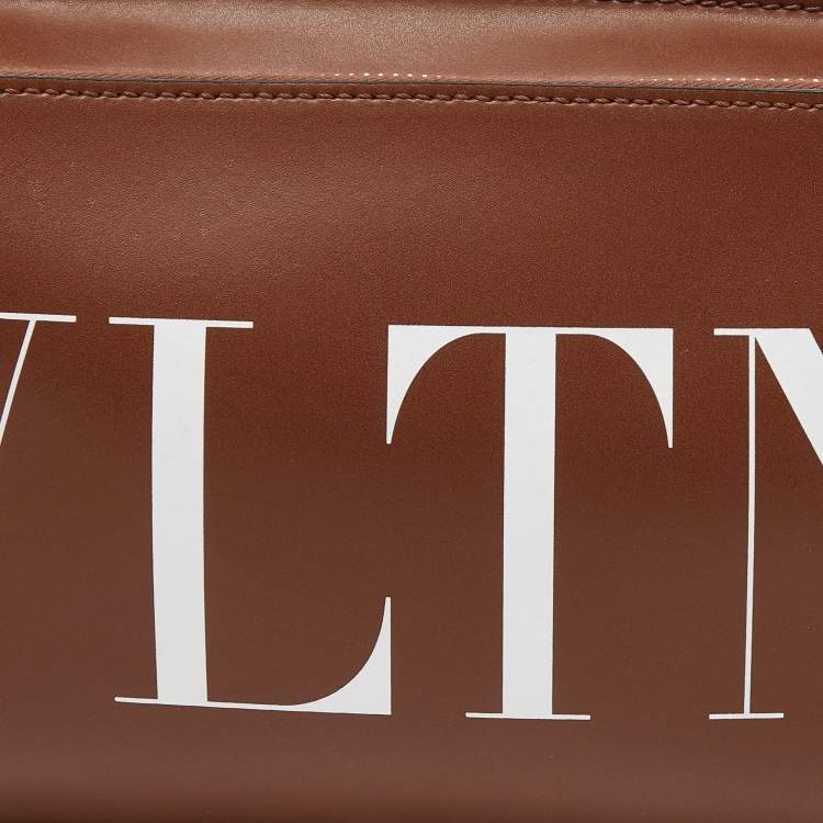 Pre Owned Valentino Brown Leather VLTN Belt Bag