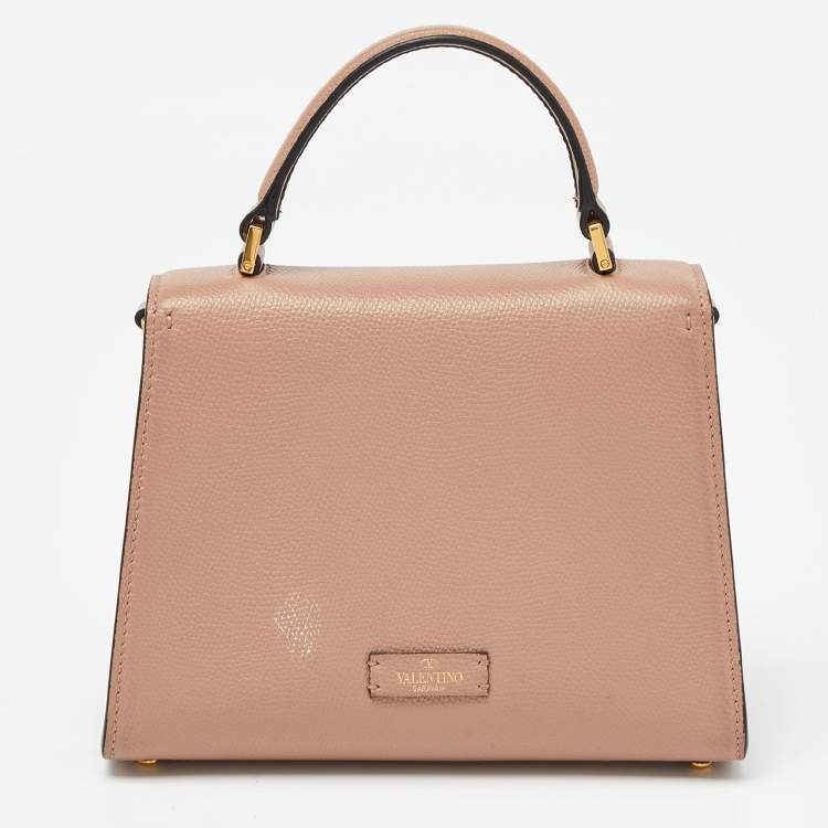 مملوكة مسبقًا Valentino Beige Leather Small VSling Top Handle Bag