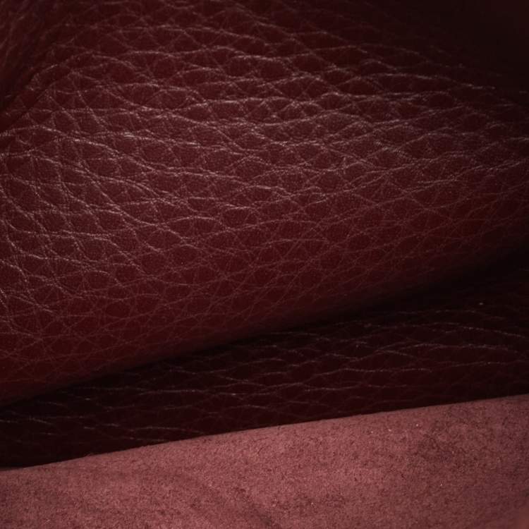 Pre Owned Valentino Burgundy Leather Rockstud Flap Crossbody Bag