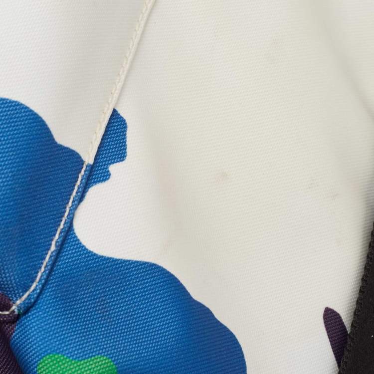 Pre Owned Valentino Multicolor Camo Print Nylon VLTN Logo Backpack
