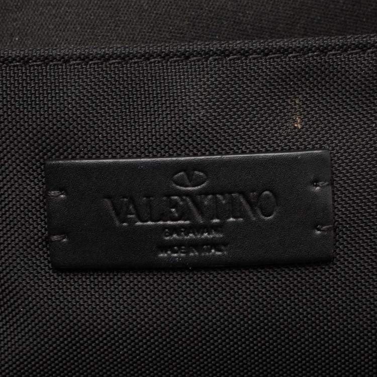 Pre Owned Valentino Multicolor Camo Print Nylon VLTN Logo Backpack