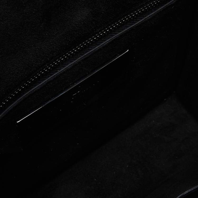 Pre Owned Valentino Black Leather Small Rockstud Glam Lock Flap Bag