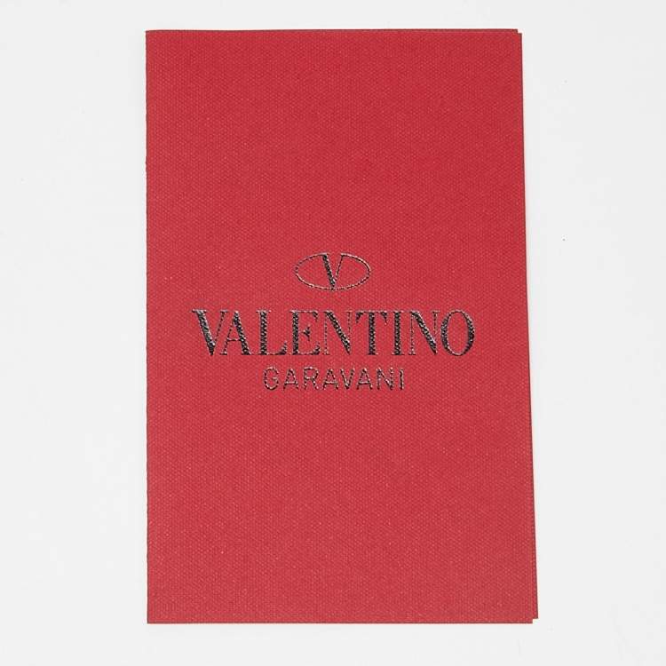 Pre Owned Valentino Blue Lizard Rockstud Zip Around Wallet