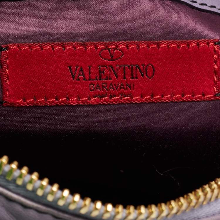 Pre Owned Valentino Purple Leather Bow Satchel