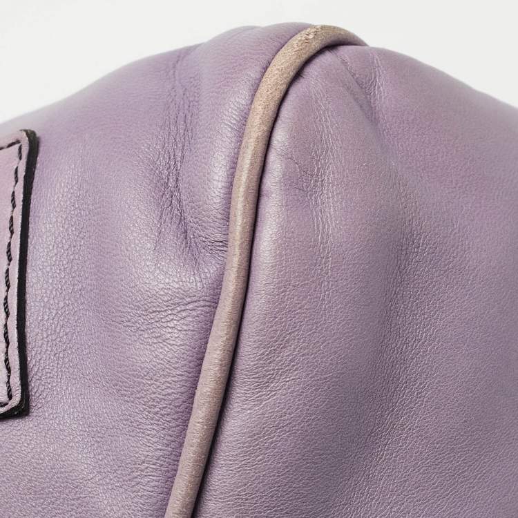Pre Owned Valentino Purple Leather Bow Satchel