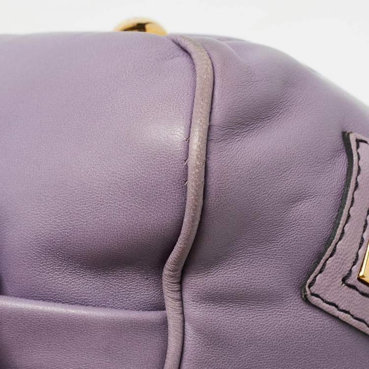 Pre Owned Valentino Purple Leather Bow Satchel